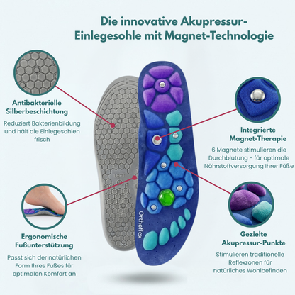 Orthoflex™ Magnet-Akupressur-Einlegesohlen